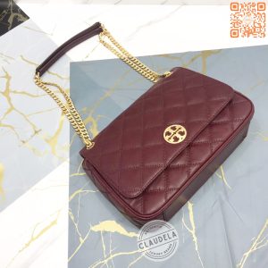 TORY BURCH Willa Shoulder Bag Claret