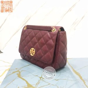 TORY BURCH Willa Shoulder Bag Claret