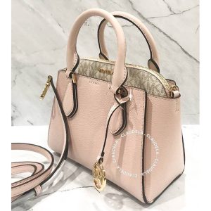 MICHAEL KORS Daria 2 in 1 Satchel Bag in Signature Vanilla Powder Brush-Best Seller