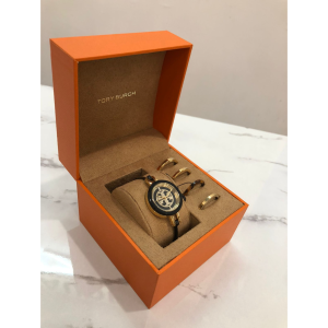 Tory Burch Reva Black Bangle Set Watch (TBW4049)