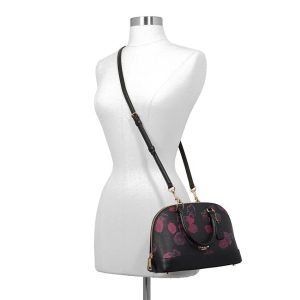 COACH Mini Sierra in Black Wine Floral