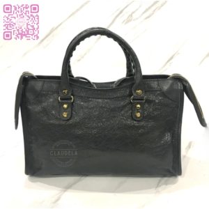 BALENCIAGA Classic Small City in Dark Grey with Gold Hardware (GHW)