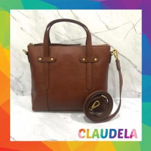 FOSSIL Felicity Satchel in Brown Leather