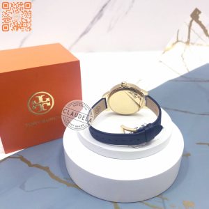 TORY BURCH Collins Navy Leather Gold Tone Women’s Watch (TBW1203)