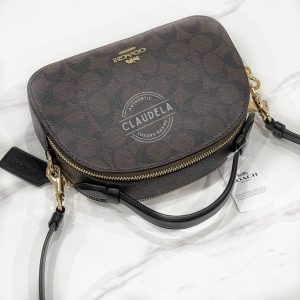 COACH Serena Satchel in Dark Brown Signature