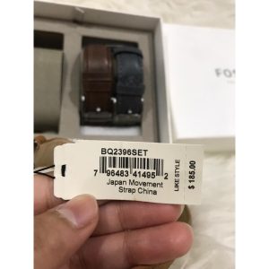 Fossil Men's Editor Three Hand Interchangeable Strap Box SET - BQ2396SET