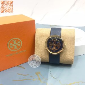 TORY BURCH Reva Leather Strap Navy Women’s Watch (TBW4021)