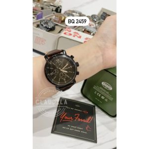 FOSSIL Rhett Chronograph Brown Leather Men's Watch Jewelry (BQ2459)