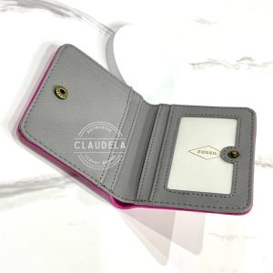 FOSSIL Madison Bifold Wallet Leather Fuchsia Love
