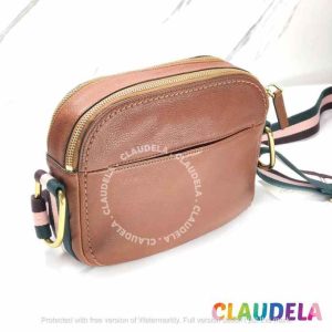 FOSSIL Elle Crossbody in Signature Brown Embossed Leather