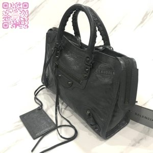 BALENCIAGA Classic Small City in Dark Grey with Black Hardware (RHW)