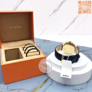 TORY BURCH Gigi Leather Strap Black Gift Set (TBW2018)