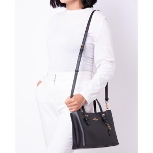 COACH Mollie Tote 25 in Black True Red