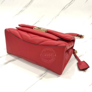 MICHAEL KORS Cece Quilted Medium in Bright Red Leather