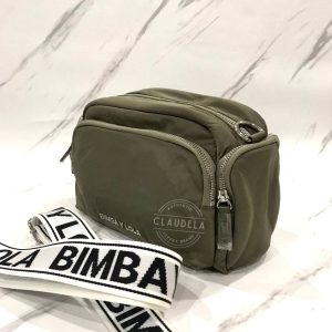 BIMBA Y LOLA Sling Bag Nylon Khaki White Logo Strap - @Claudela.shops