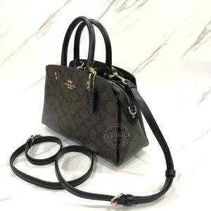 COACH Mini Lillie Carryall in Signature Brown Black