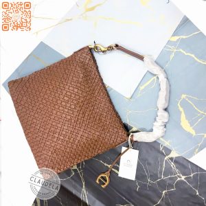 AIGNER Irena Foldover Small Hobo in Toffie