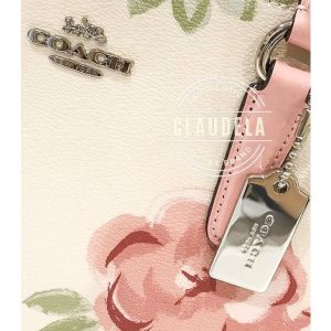 COACH Surrey Carryall Satchel in Chalk Rose Print