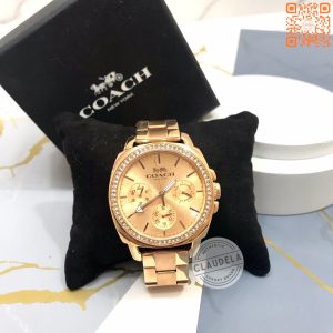 COACH Boyfriend Multifunction Crystals Rose Gold Tone Ladies Watch (14503131)