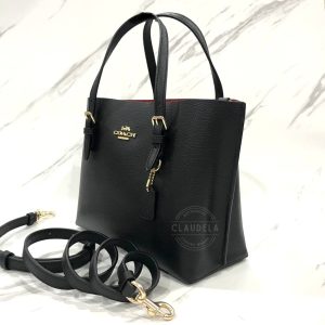 COACH Mollie Tote 25 in Black True Red