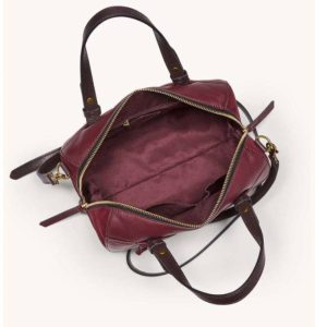 FOSSIL Rachel Satchel Claret (Maroon) Leather