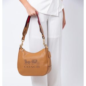 COACH Jes Hobo Shoulder Bag in Saddle Leather
