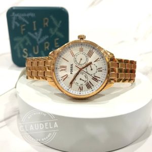 FOSSIL Redding Multifunction Rose Gold-Tone Stainless Steel Women’s Watch (BQ3576)