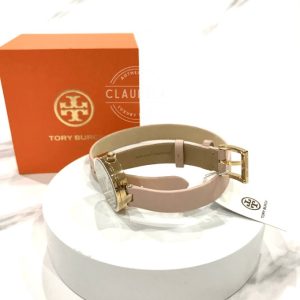 TORY BURCH Reva Double Wrap Leather Strap Nude Women’s Watch (TBW4030)