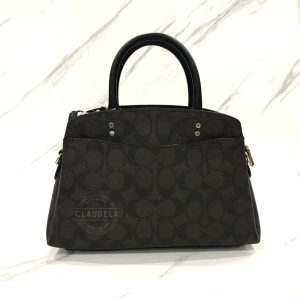 COACH Mini Lillie Carryall in Signature Brown Black