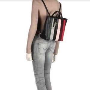 FOSSIL Camilla 3-way Convertible Backpack Small in Black Patchwork