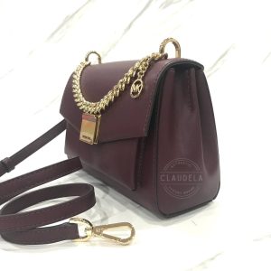 MICHAEL KORS Lita Medium Shoulder Bag in Merlot (Maroon)