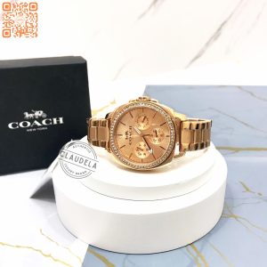 COACH Boyfriend Multifunction Crystals Rose Gold Tone Ladies Watch (14503131)