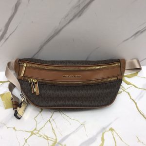 MICHAEL KORS Kenly Medium Waist Pack / Belt Bag in Signature Brown