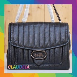 COACH Melody 29 Quilted Convertible Shoulder Bag in Black