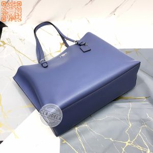 COACH Mollie Tote/ Stone Blue/ Dark Burgundy