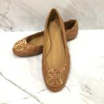 TORY BURCH Benton Quilted Ballet Shoes in Royal Tan