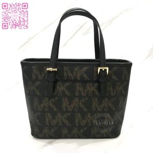 MICHAEL KORS Jet Set Travel XS Carryall Convertible Top Zip Tote in Black Multi