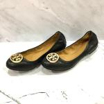 TORY BURCH Benton Elastic Travel Ballet Shoes in Perfect Black