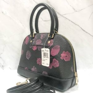 COACH Mini Sierra in Black Wine Floral