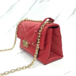 MICHAEL KORS Cece Quilted Medium in Bright Red Leather