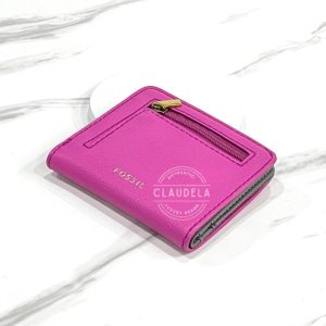 FOSSIL Madison Bifold Wallet Leather Fuchsia Love
