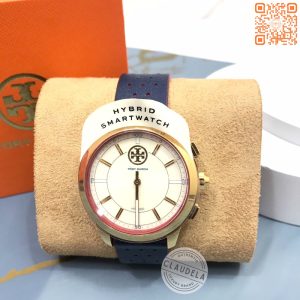 TORY BURCH Track Collins Navy Red Women’s Hybrid Smartwatch (TBT1202)