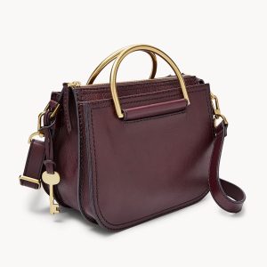 FOSSIL Ryder Satchel Top Handle in Fig