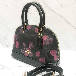 COACH Mini Sierra in Black Wine Floral