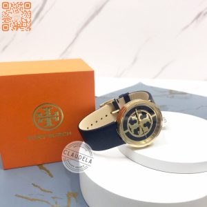 TORY BURCH Reva Leather Strap Navy Women’s Watch (TBW4021)