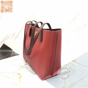 COACH Willow Tote Signature Brick Red Multi
