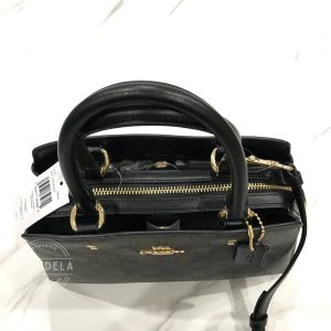 COACH Mini Lillie Carryall in Signature Brown Black