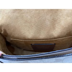 COACH Georgie Saddle Crossbody Bag in Signature Light Khaki Chalk