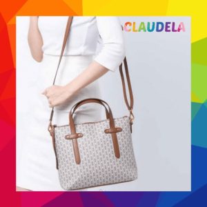 FOSSIL Felicity Satchel in Signature Taupe Tan