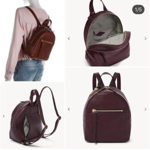 Fossil Megan Backpack in Fig
